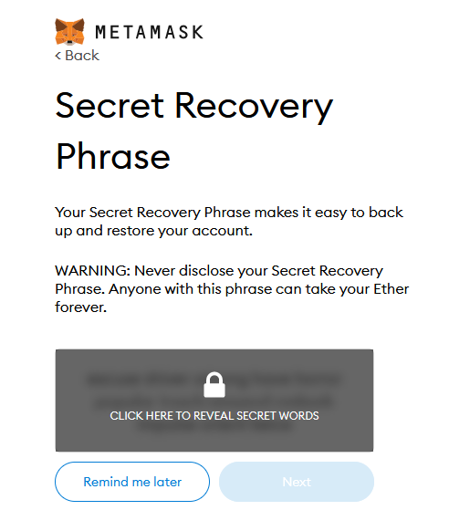 recovery phrase meta mask